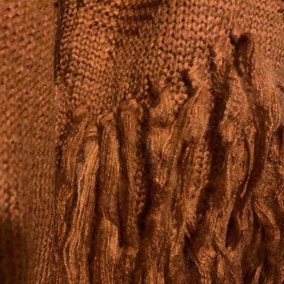 ❌DONATED❌Carmel Brown Fringe Open Style Sweater Cardigan - Picture 10 of 13